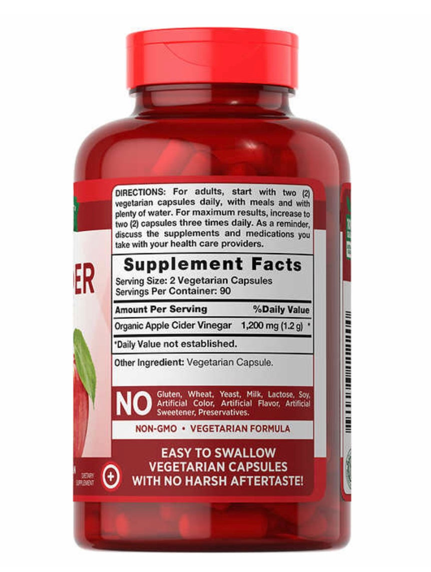 Nature's Truth Apple Cider Vinegar 1200 mg., 180 Capsules