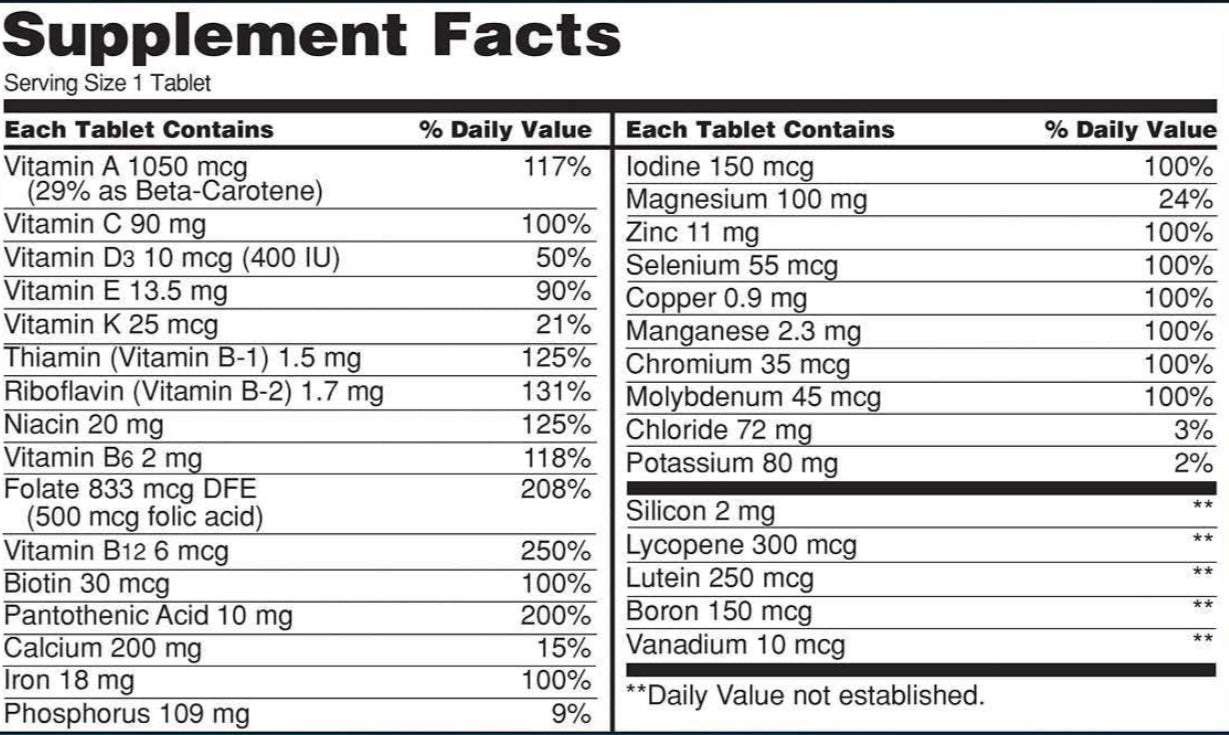 Kirkland Signature Daily Multi, 500 Tablets