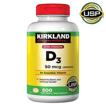 Kirkland D3 600 softgels